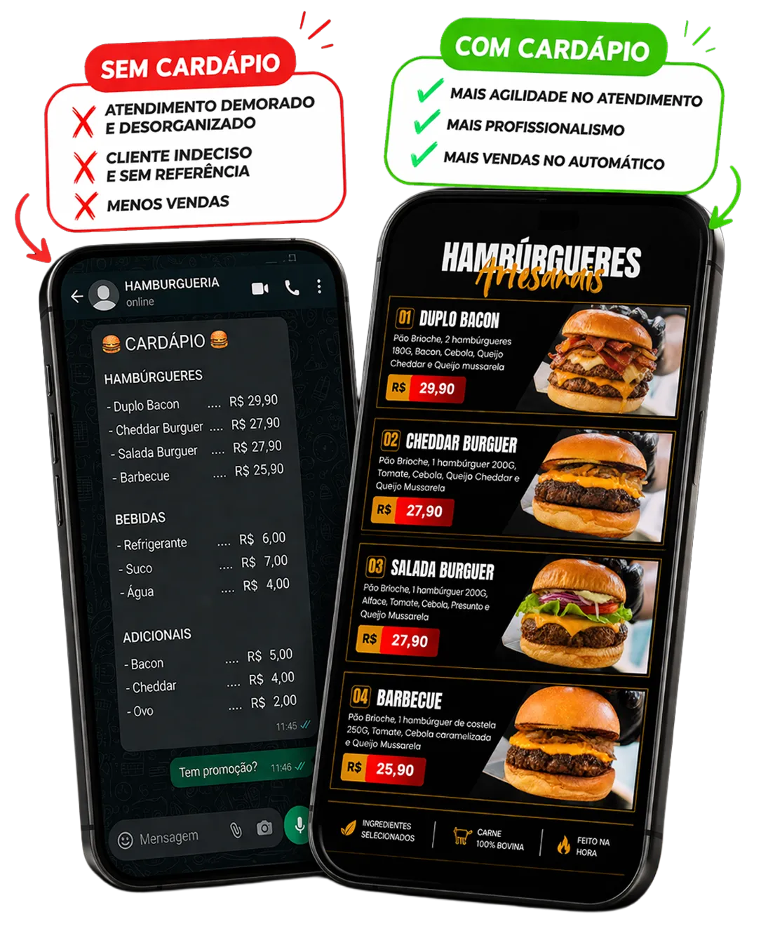 Cardápio Profissional para Hamburgueria